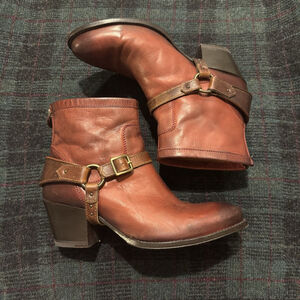 Ariat Two24 Western Handmade Spain Leather Ankle Cowgirl Boots 9B Equestr